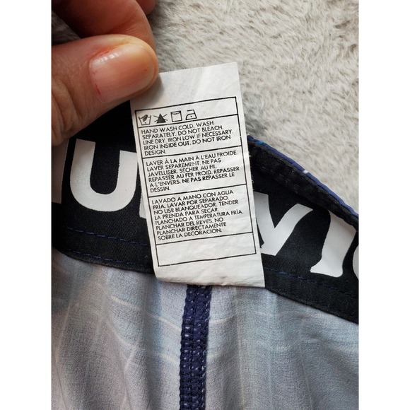 Hurley Phantom Board Shorts Mens 34 Blue Plaid Polyester Cargo Pocket Drawstring - Picture 8 of 8